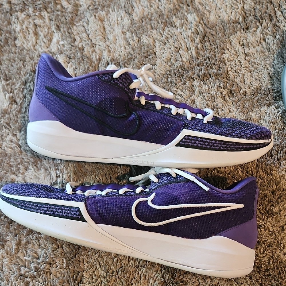 Unisex Purple and White Basketball Shoes Sabrina 2 - Picture 2 of 3